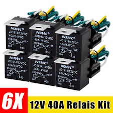 6x KFZ Relais 5 Pin 12V 40A
