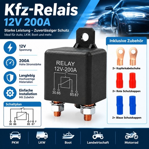 Batterie trennrelais 12v 200a - batterie,